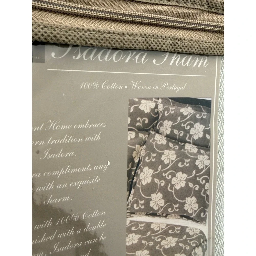 Lamont Home Isadora Pillow Shams Set of 2 Standard Sage Floral NEW